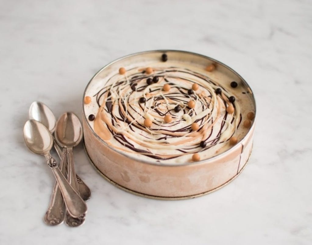 Parfait-is med 3 slags chokolader