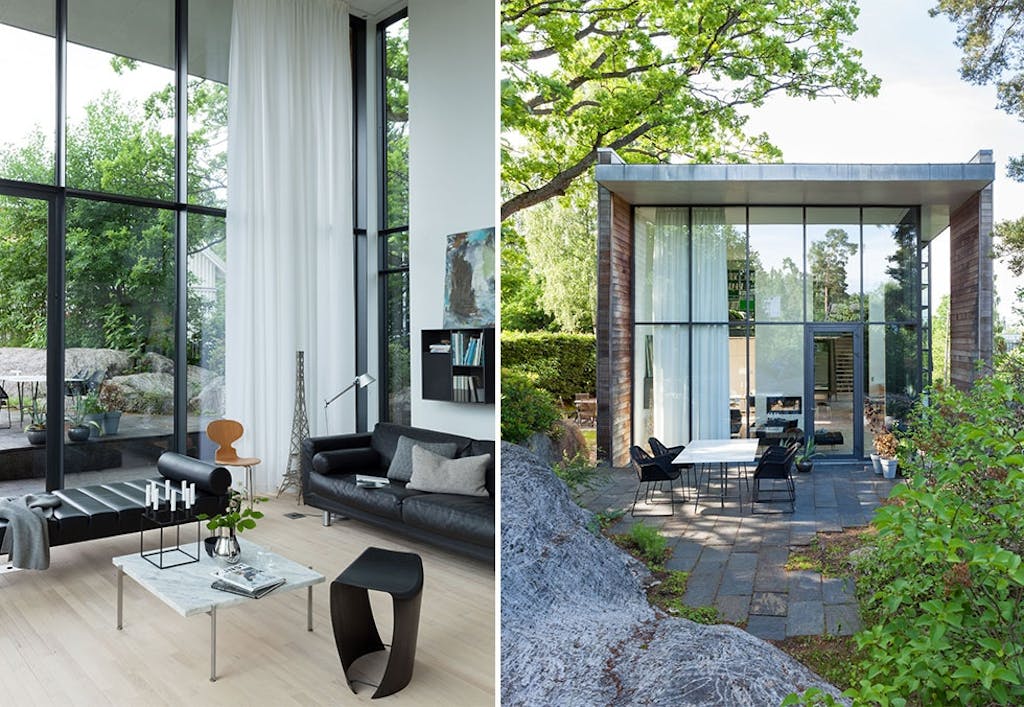 Store glassflater sørger for mengder av lys