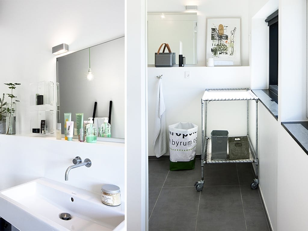 God belysning og hjemmelaget stellebenk