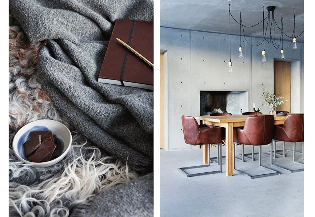 Myke tepper og materialer innbyr til hyggestund