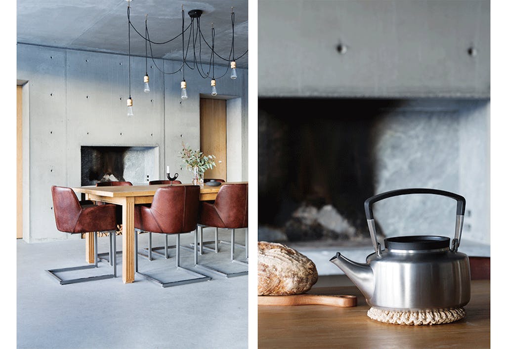 Den store peisen gir god varme