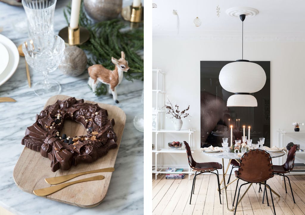 vakkert dekket julebord