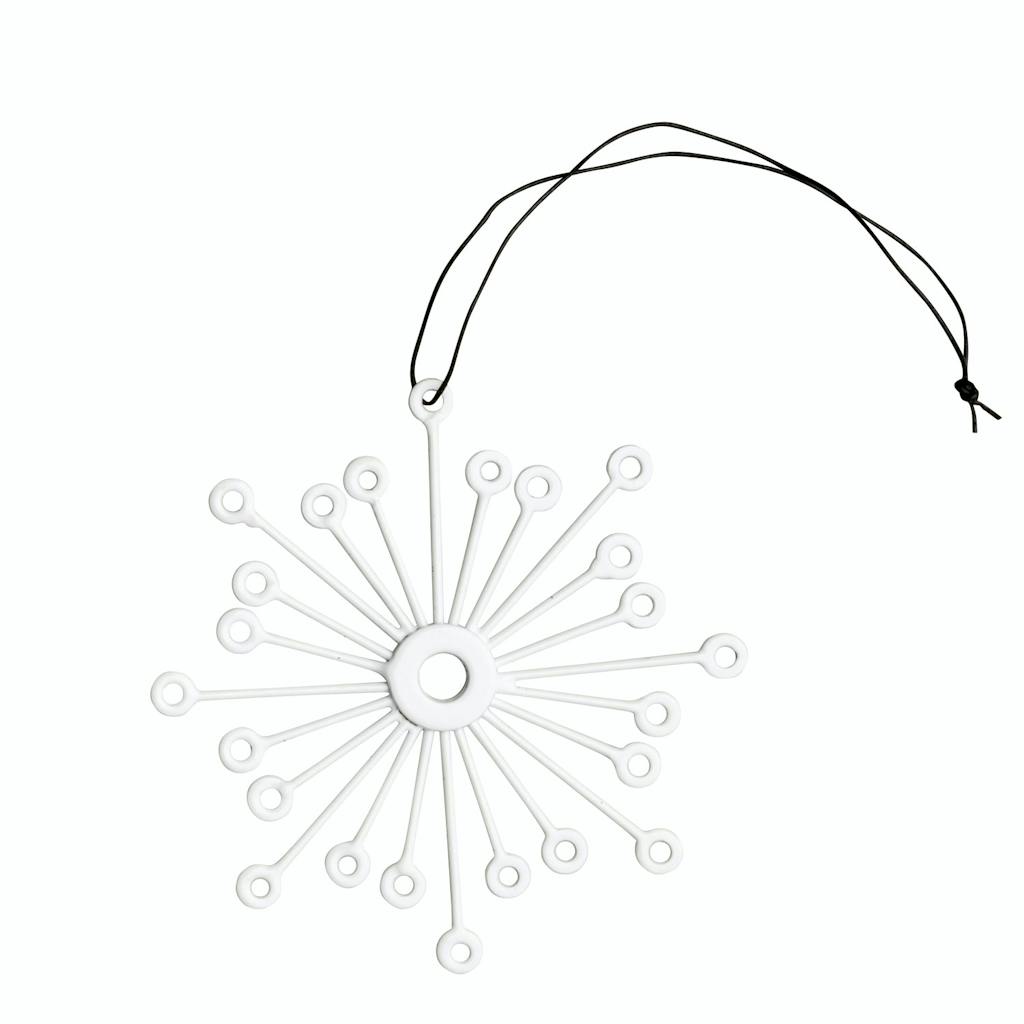 Juletrepynt i sølv med skinnstropp