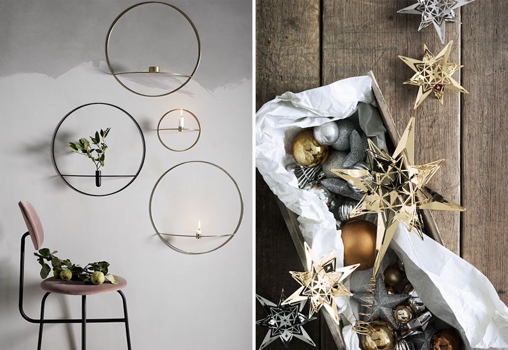 Julepynt i gull og sølv