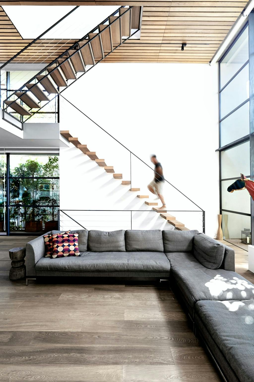 Svevende trapp med full oversikt