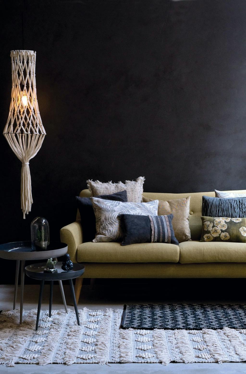 Lun stemning med tekstil