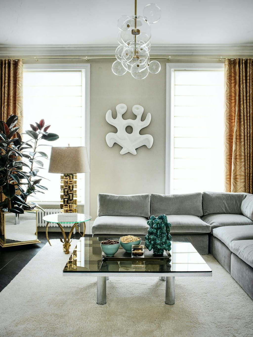 Glamour og eleganse i stuen