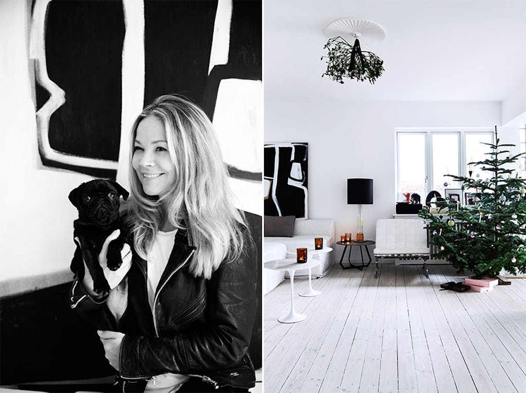 Birgitta Wolfgangs funkisvilla nord for København, julepyntet.