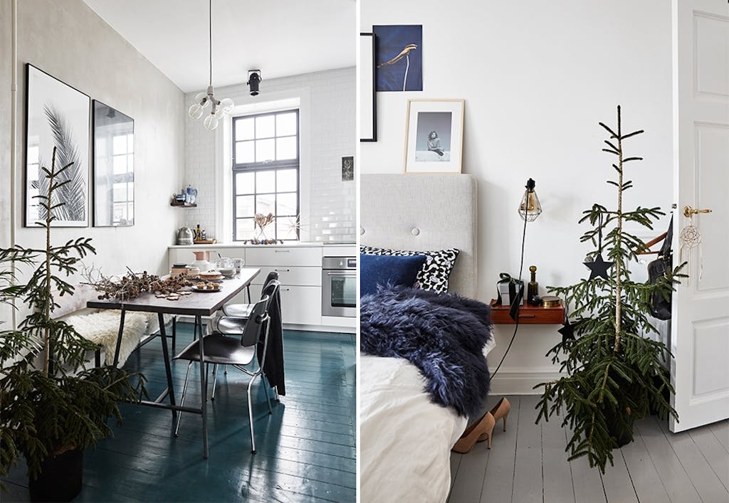 Juletrær i alle rom, også kjøkken og soverom