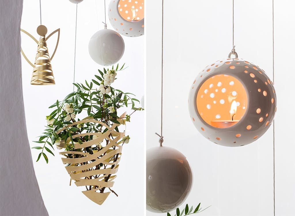 Adventspynt i hvitt til rundt vindu