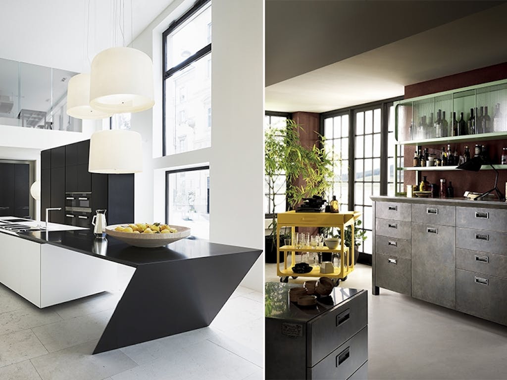 Åpne landskap mellom stue og kjøkken 