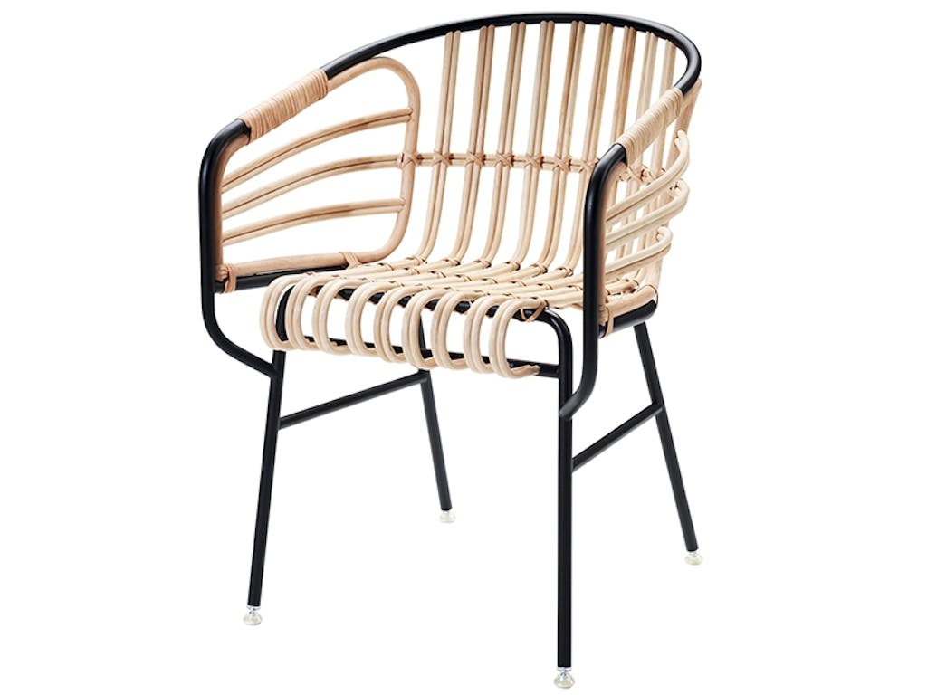 Lekker stol i svart og natur 