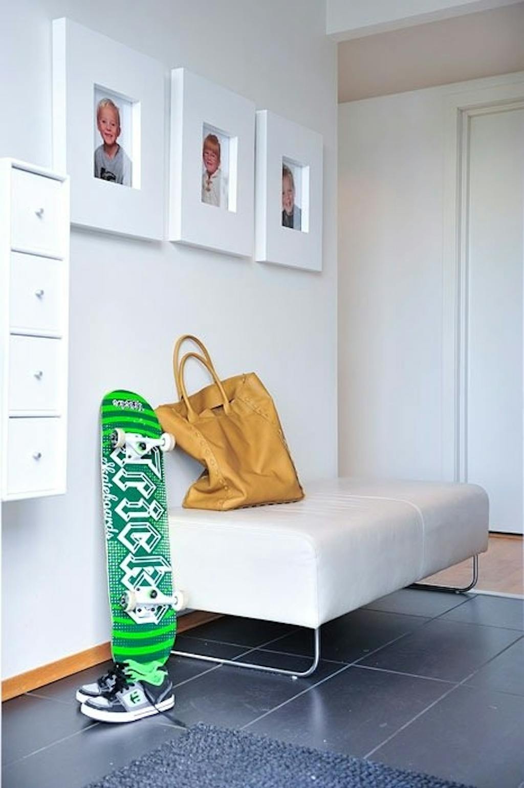 Smart innredning i gangen 