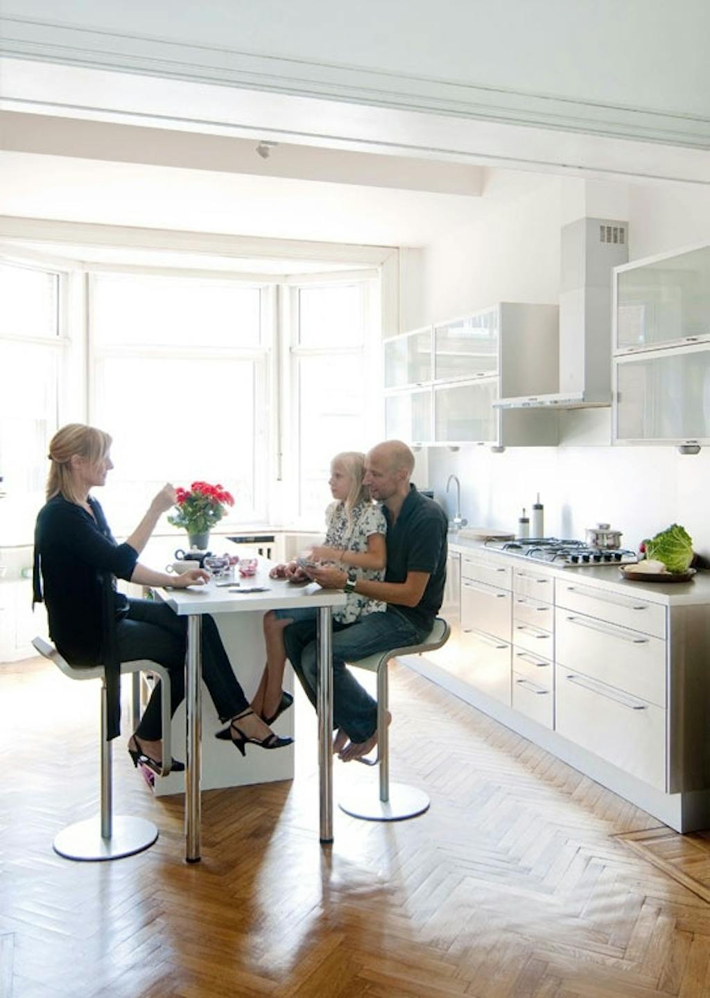 Godt utnyttet plass på smalt kjøkken
 