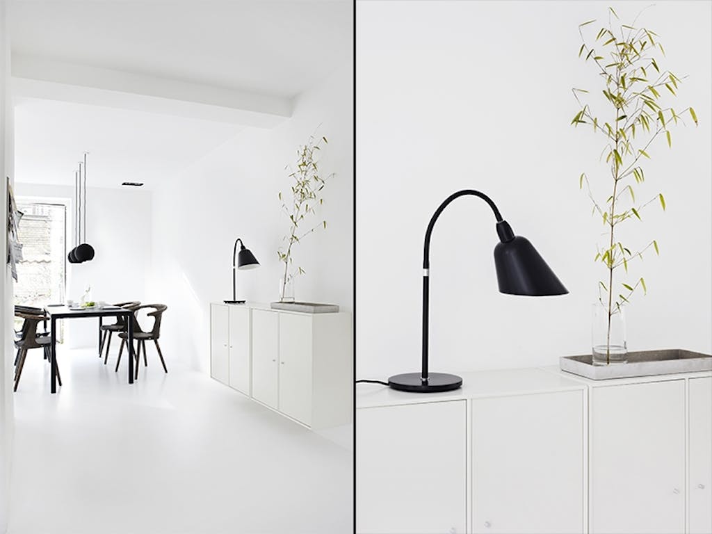 Veggefestet hylle gir et luftig uttrykk