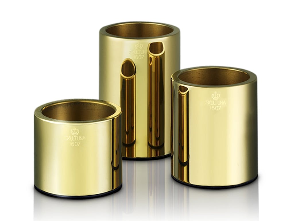 Telysholdere i tre størrelser