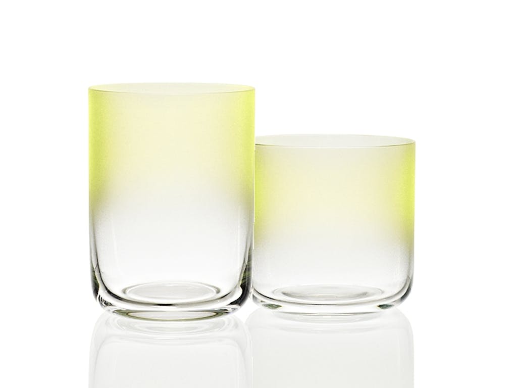 Vakre vannglass med farge