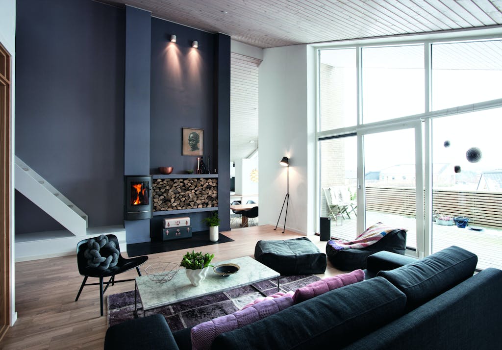  
Før og etter: Stuen