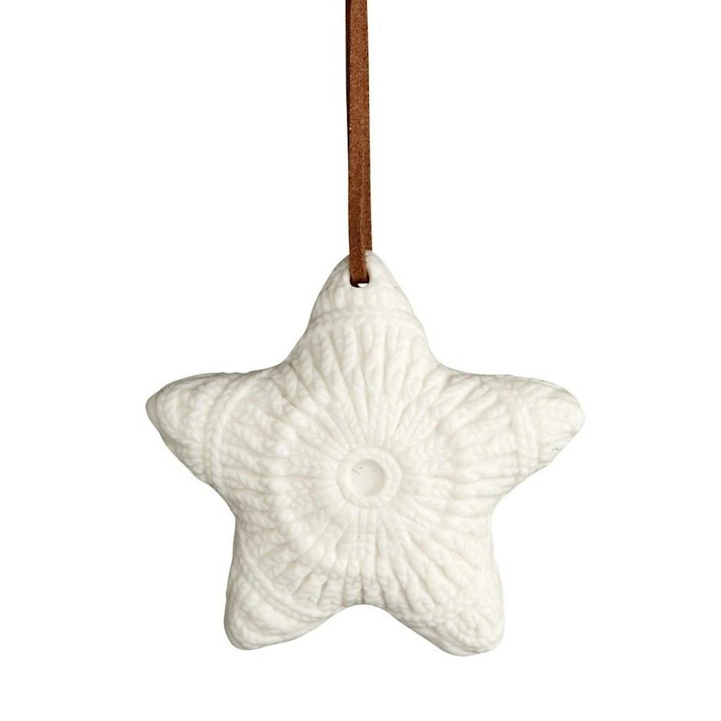 Strikkemønstret keramikkstjern