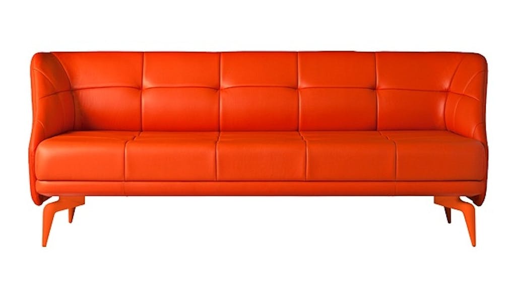 Rød og frekk sofa