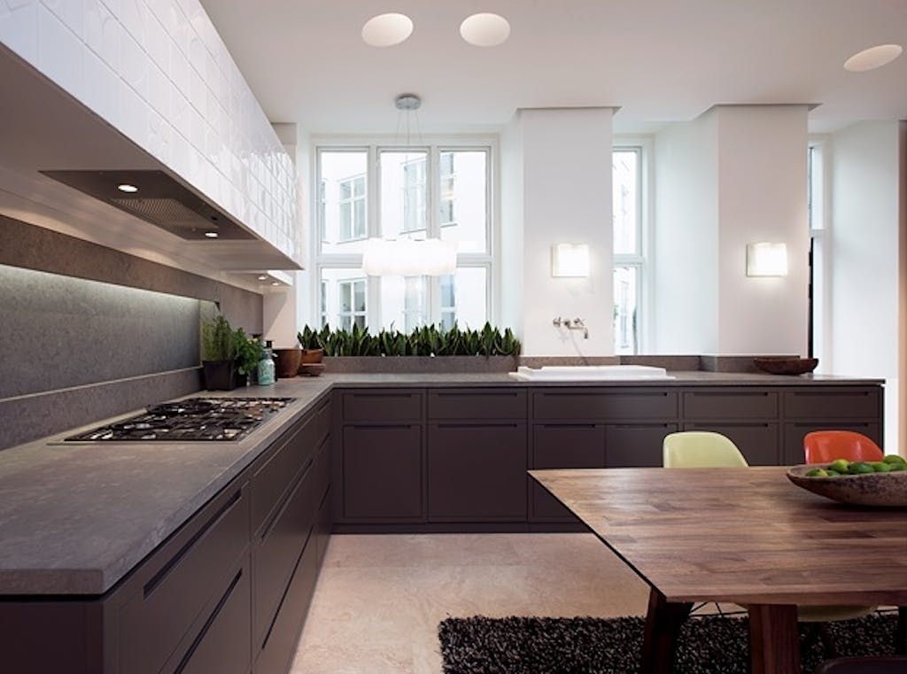 Sandstein på gulvet