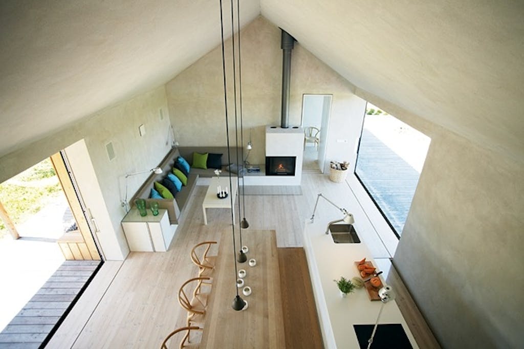 Mørtel med sand på veggene