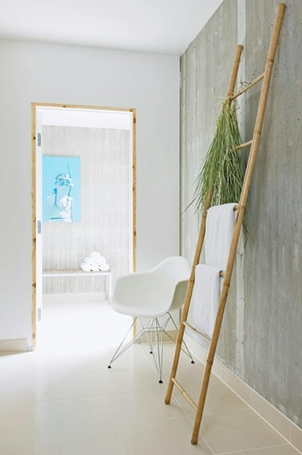 Dør fra terrassen til badet