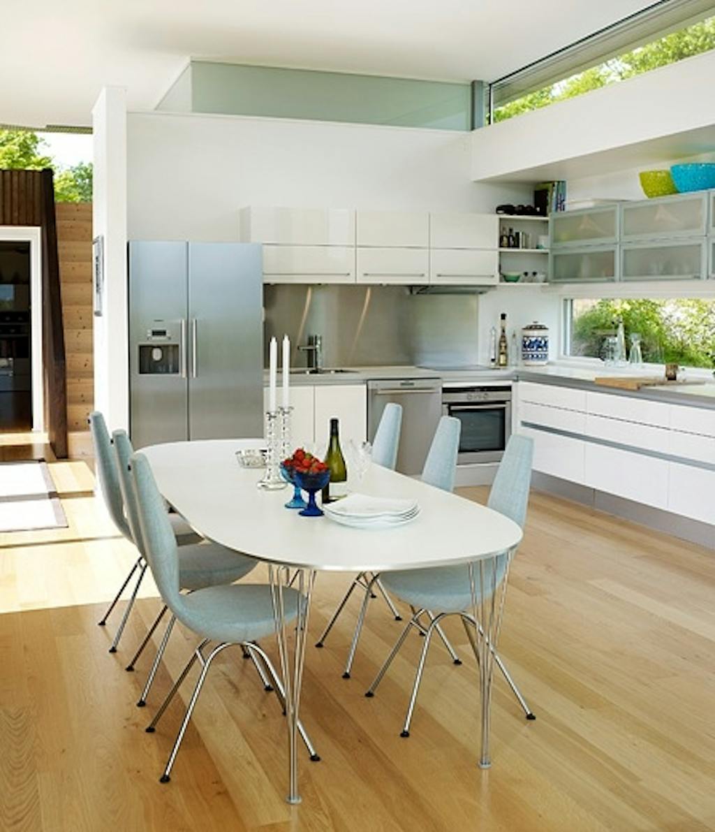 Vindu over kjøkkenbenken