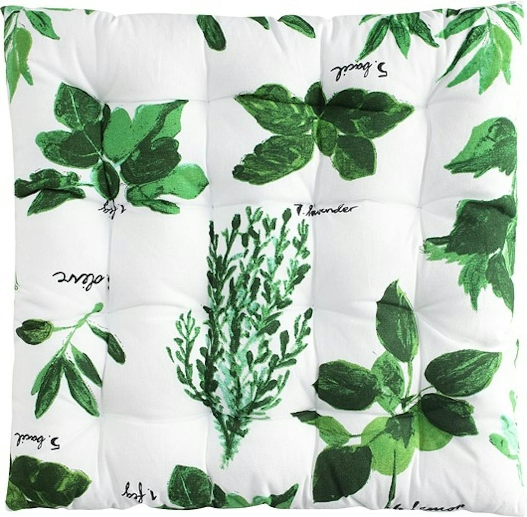Sittepute med plantemotiv