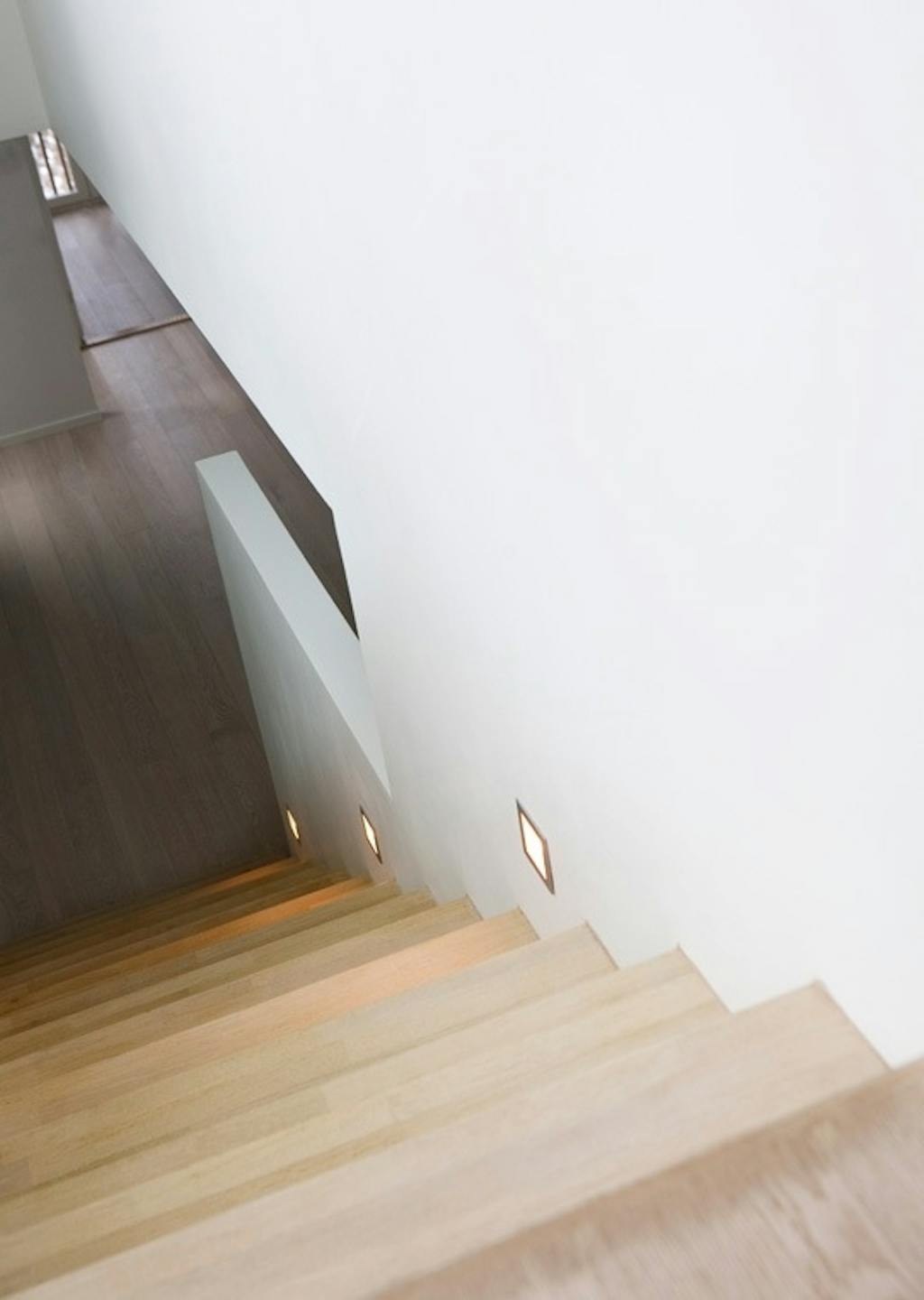 Spotbelysning i trappen