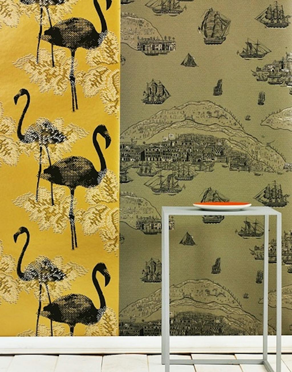 Fuglemotiver på tapet