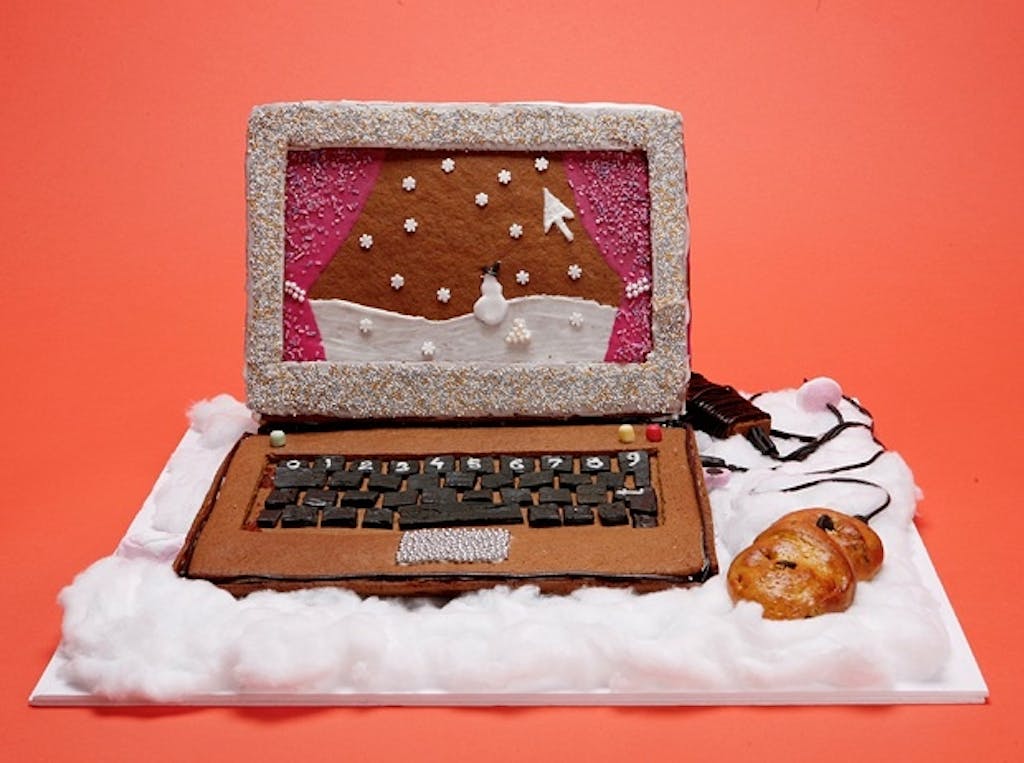 Laptop i pepperkakedeig