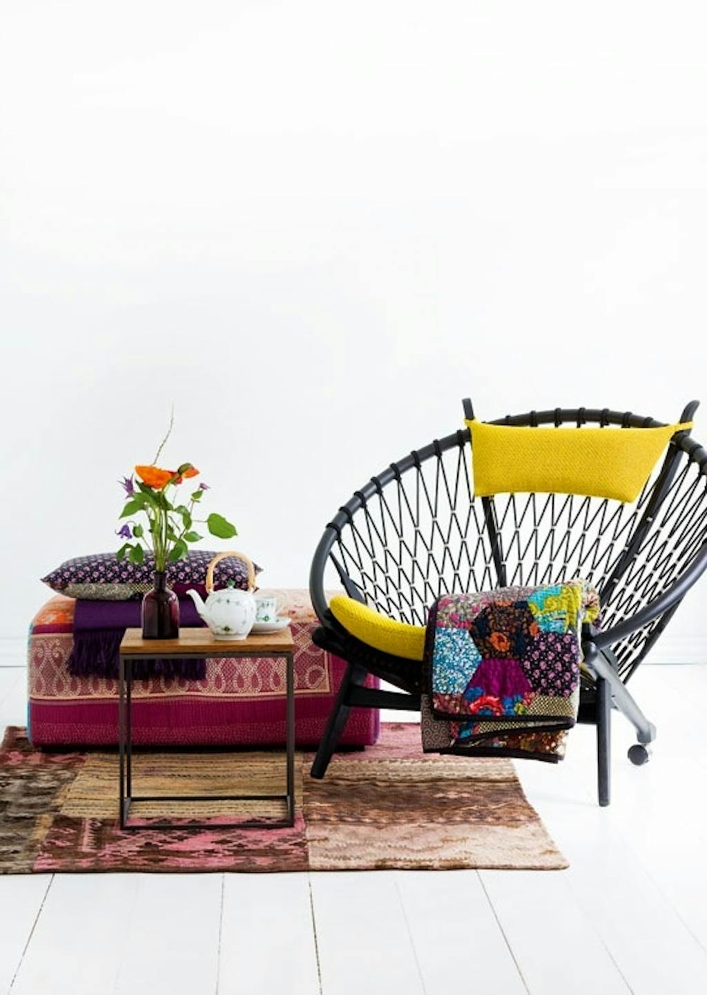 Gulvteppe, unikt lappeteppe av antikke kelimer