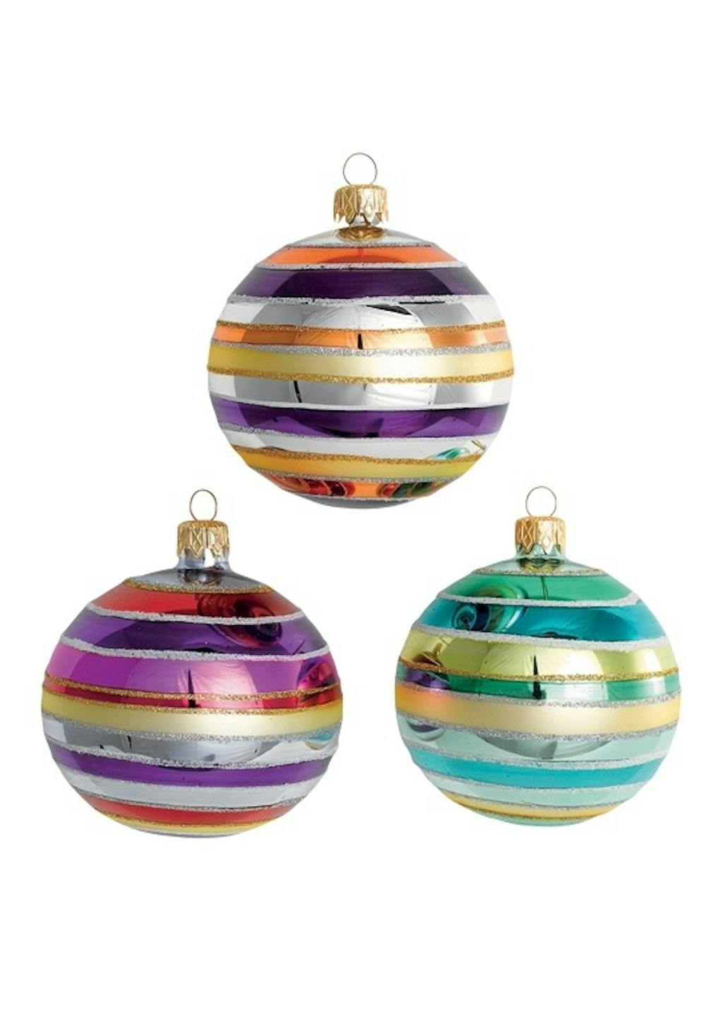 Fargerike  julekuler.