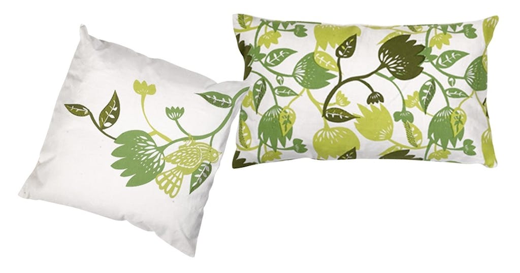 Puter med blomstertrykk,