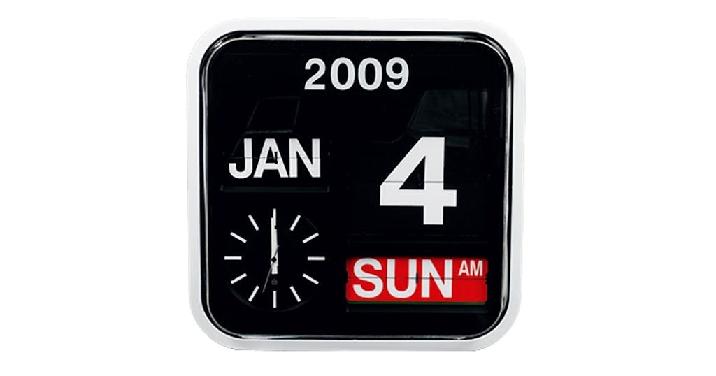 Flap Square Analogue Wall Clock