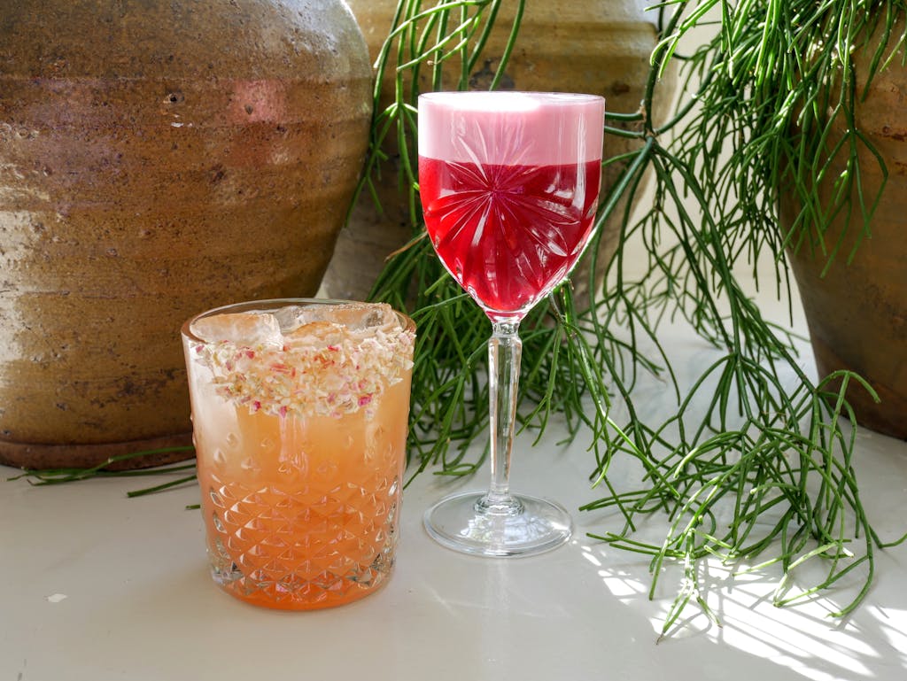 Hibiscus sour og Pink grape & tequila drink fra Cofoco