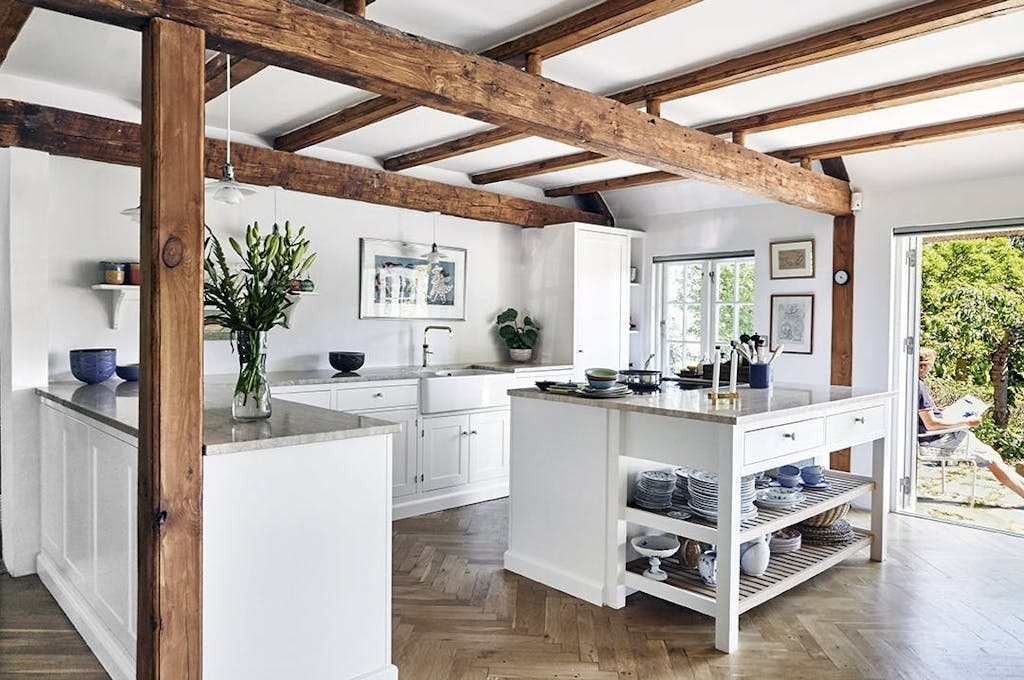 Smukt køkkenalrum i landstil