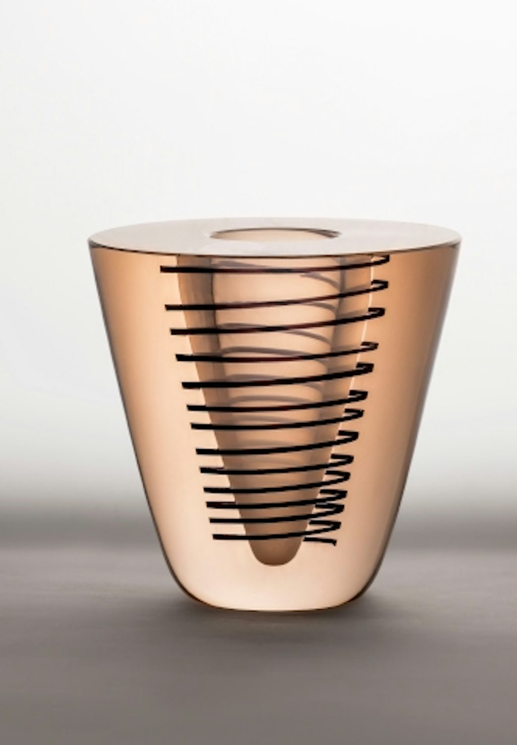 Spiralvasen designet av Willy_Johansson for Hadeland Glassverk Hadeland Glassverks utstilling