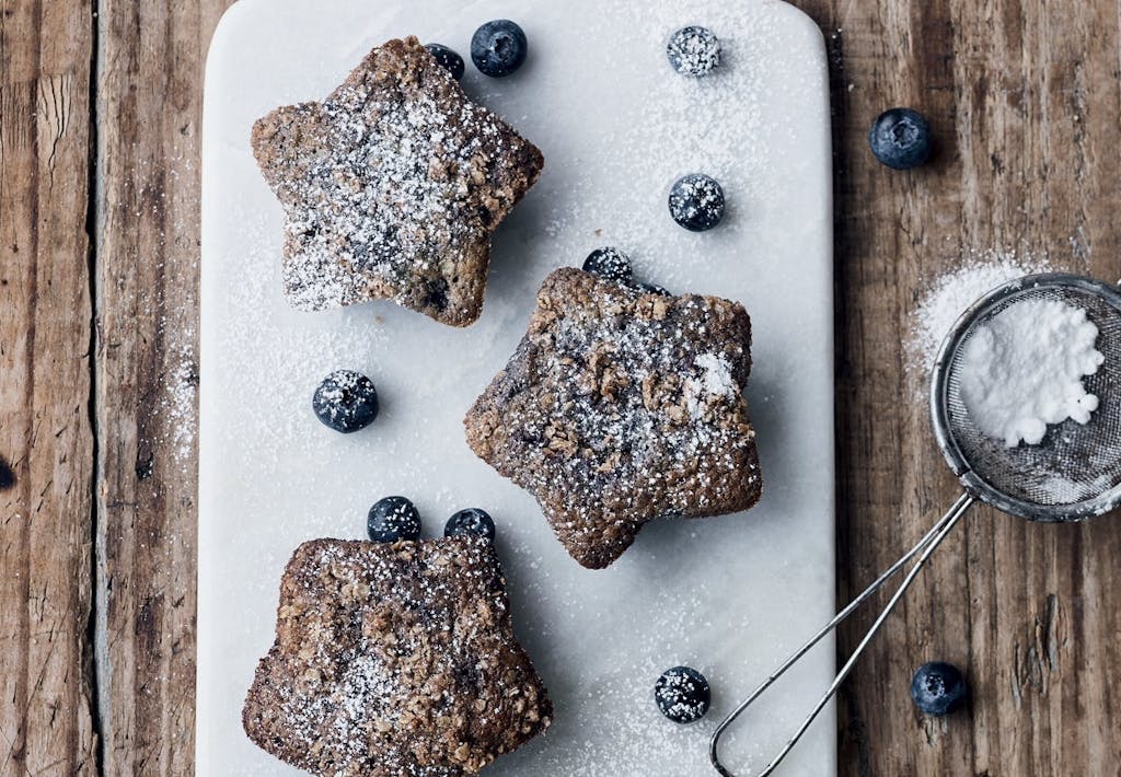 Blåbærmuffins med crumble