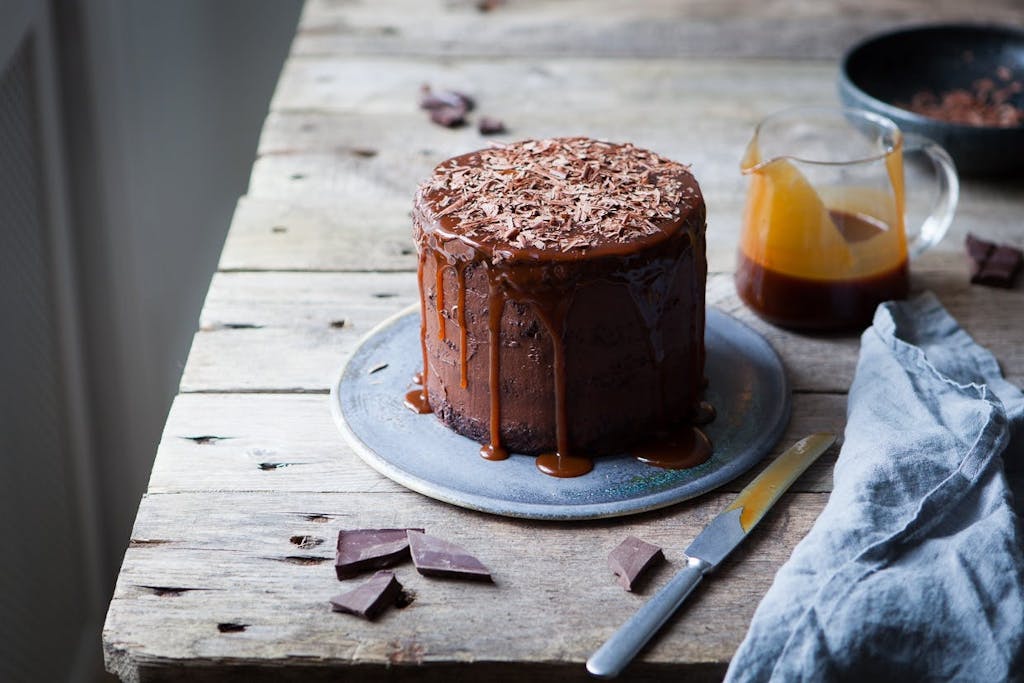 Kaffe kage med bourbon og whiskey