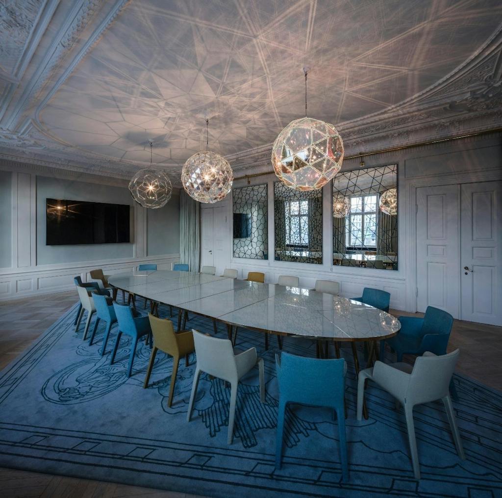 Smukt billede fra et mødelokale hos Office Club