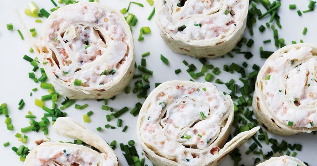 Skaldyrsrulle med stenbidderrogn Skaldyrsrulle med stenbidderrogn