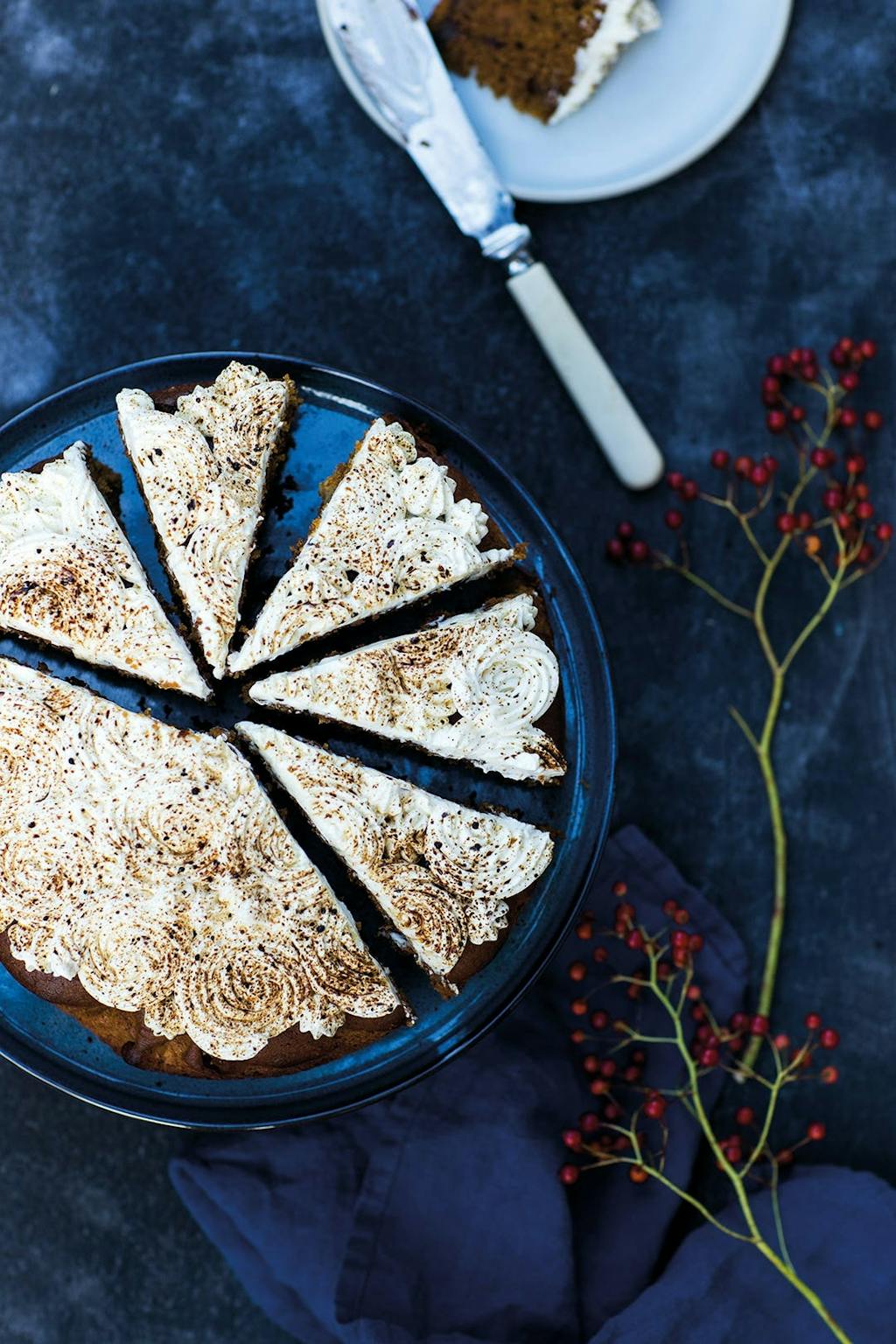 Krydret græskarkage med frosting