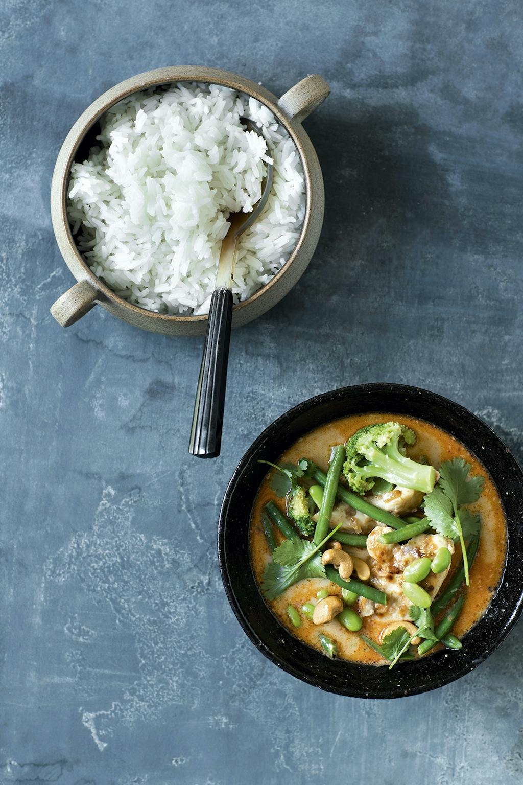 Panang curry met kip en groenten