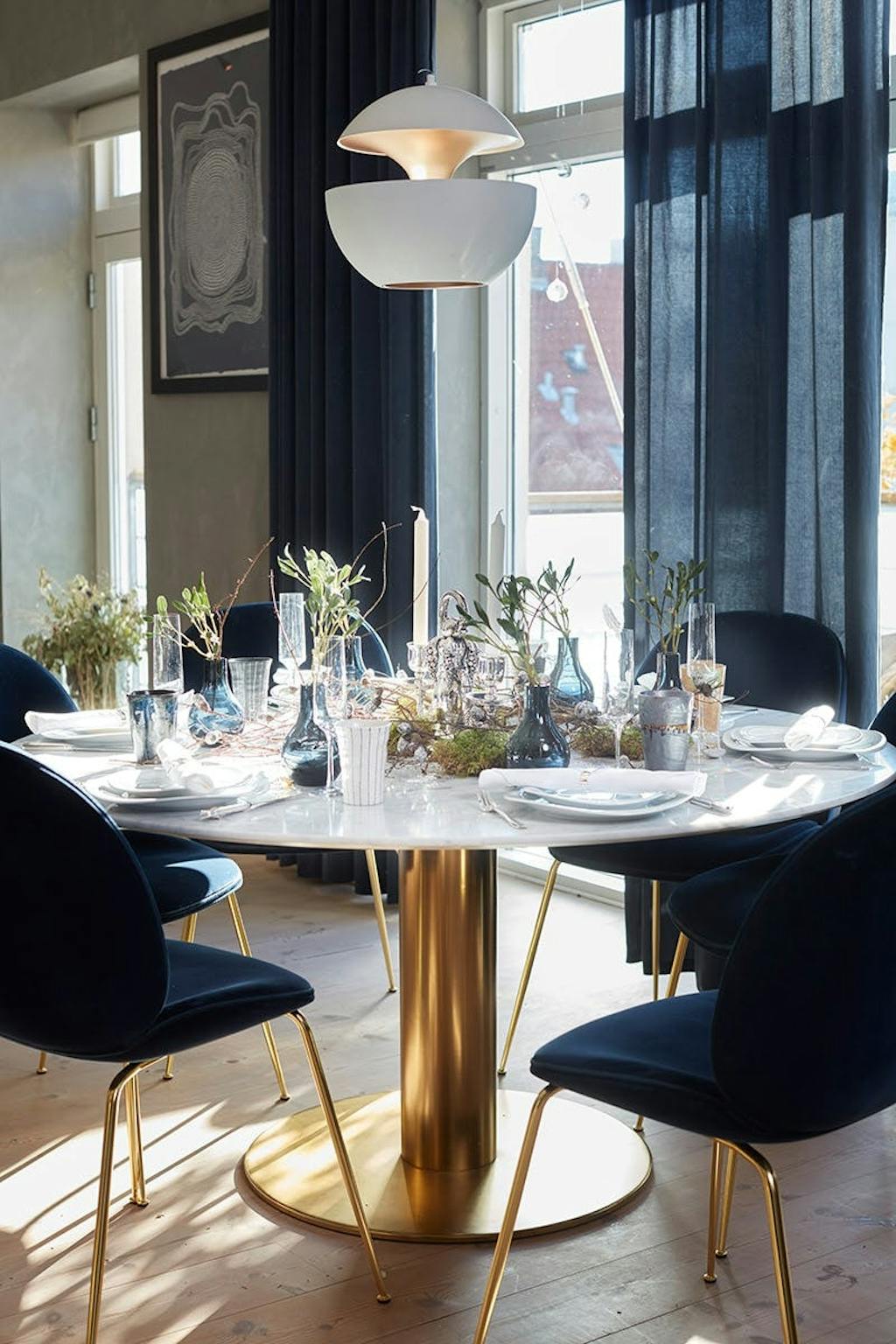 Rundt og simpelt julebord