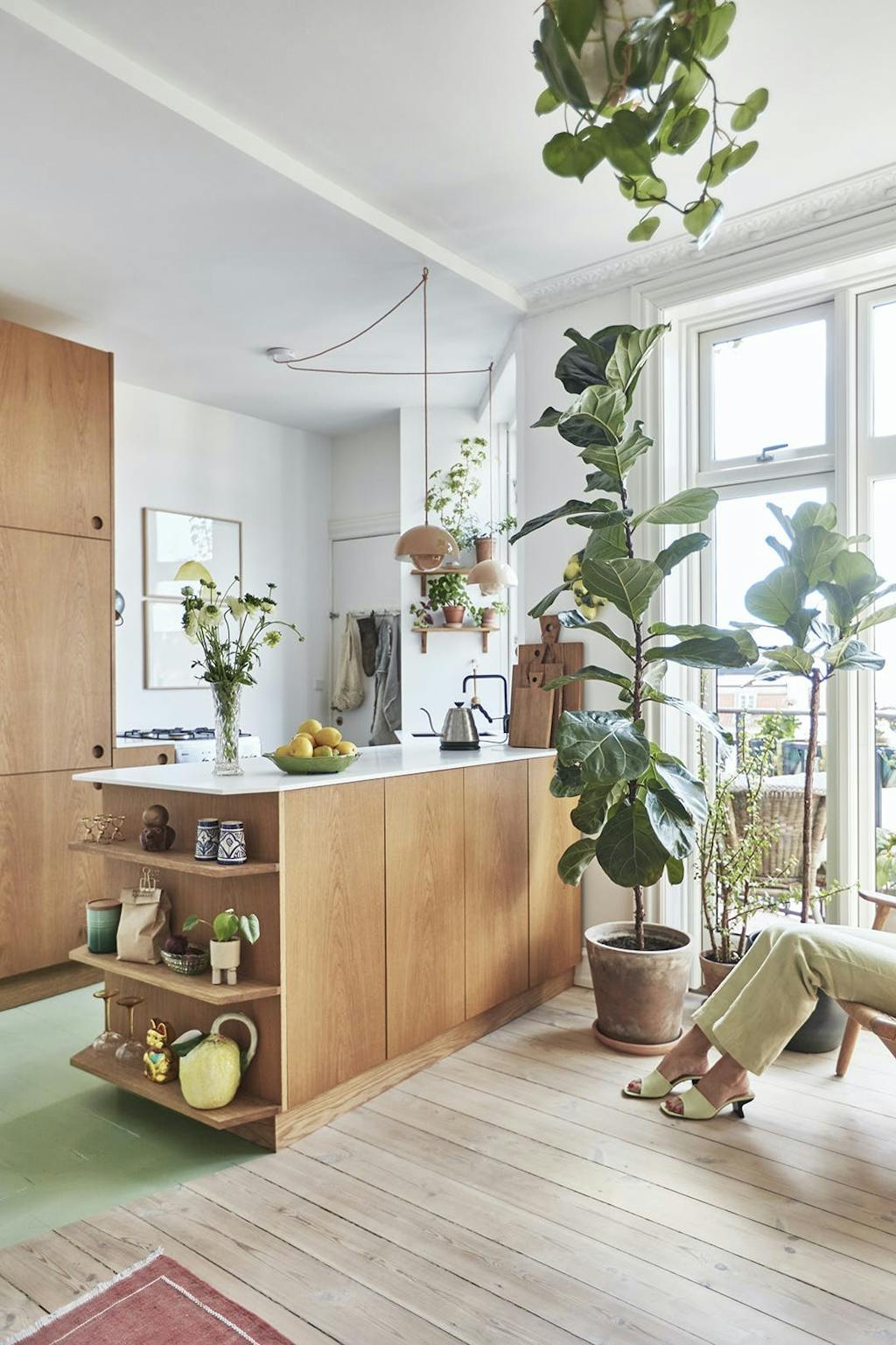 Køkkenalrum med planter