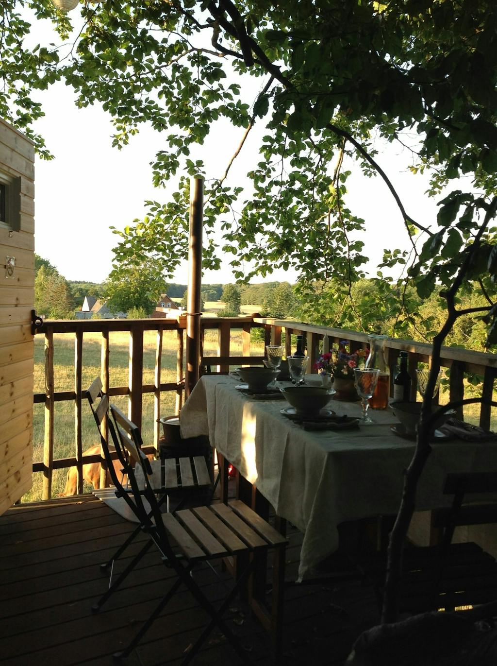 Den lille grønne træhytte