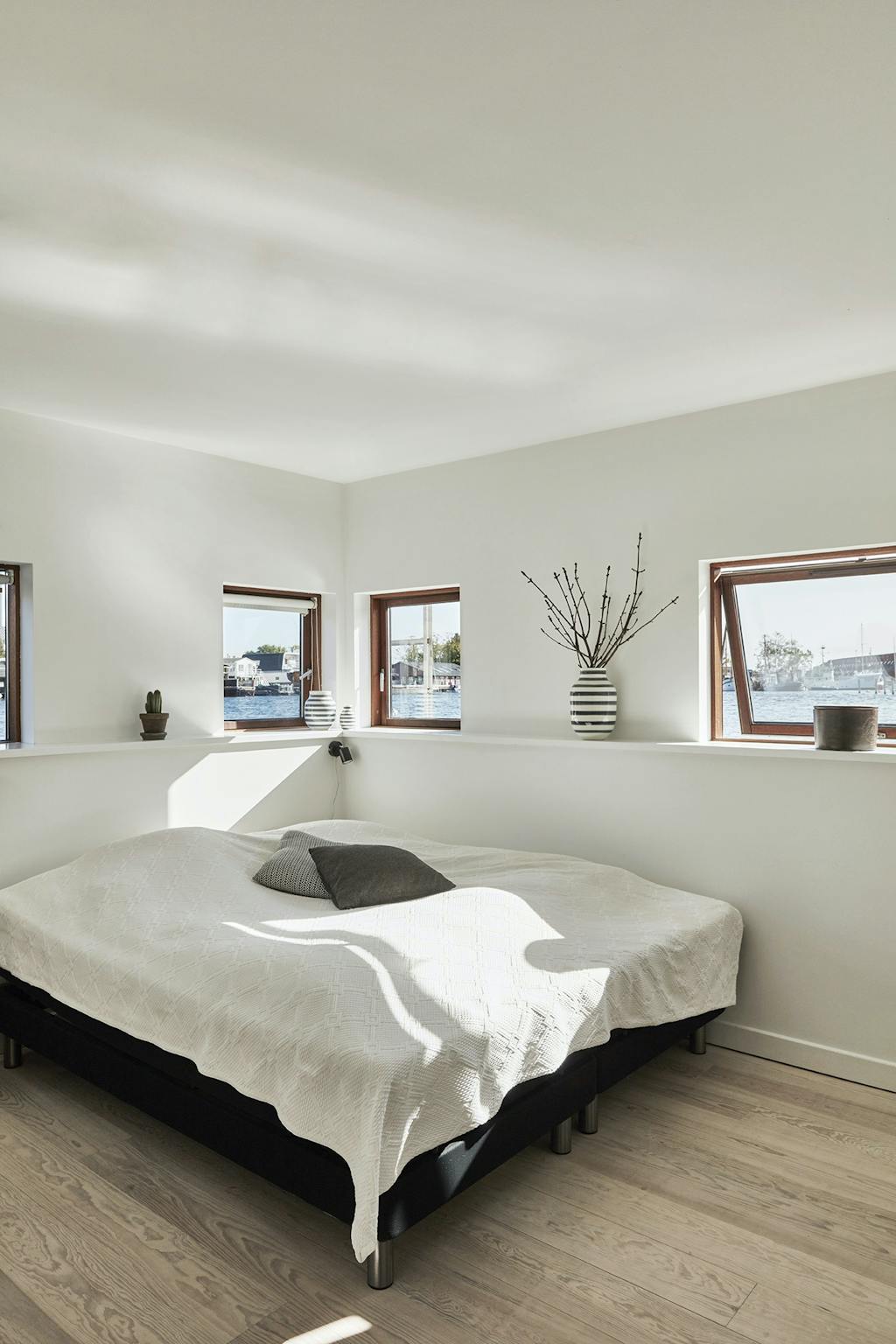 Soveværelset på husbåden Soveværelset på husbåden