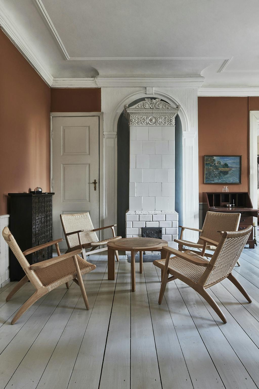 Fire CH25 foran den gamle svenske brændeovn